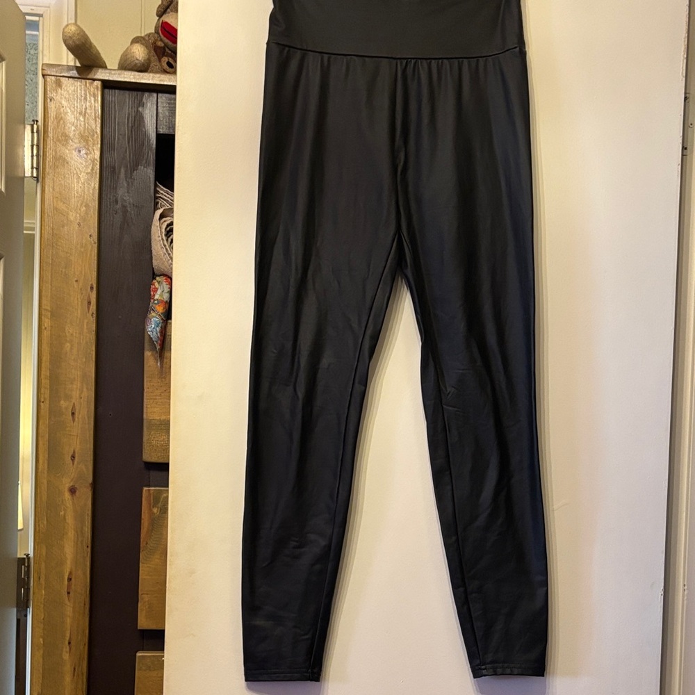 Black Faux Leather Leggings